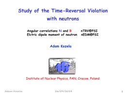 Study of the time reversal violation with neutrons