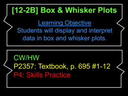 [12-3] Box & Whisker Plots
