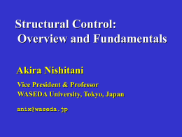 Application for Structural Control