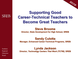 Supporting Good Career and Technical Teachers to Become Great