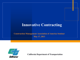 Presented by CALTRANS