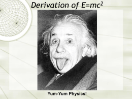 Derivation of E=mc2