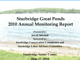 Sturbridge Lakes Monitoring Report 2002-2003