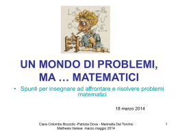 UN MONDO DI PROBLEMI, MA &hellip; MATEMATICI