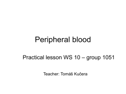 Practical lesson WS10.peripheral blood