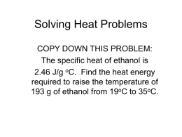 Solving Heat Problems