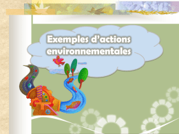 Exemples d`actions environnementales