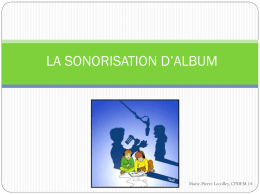 LA SONORISATION D`ALBUM