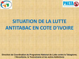 EPIDEMIOLOGIE DU TABAGISME EN COTE D`IVOIRE