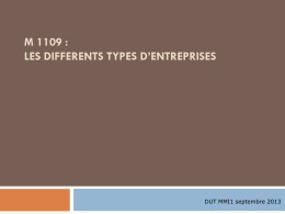 m 1109 : les differents types d`entreprises