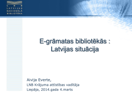 E-grāmatas Latvijas bibliotēkās - Liepājas Centrālā zinātniskā