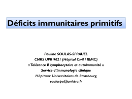DÃ©ficits immunitaires primitifs