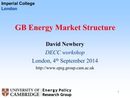DECCSep14 - Electricity Policy Research Group