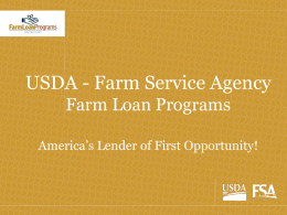 USDA Farm Loan Program