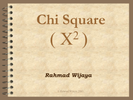 Chi Square - Rahmad Wijaya blog