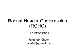 Robust Header Compression