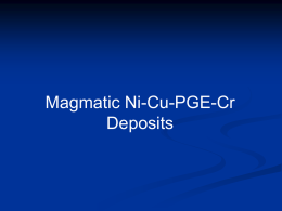 Magmatic Ni-Cu-PGE deposits
