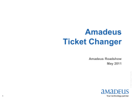 Amadeus Ticketing & Qualitity Robotic