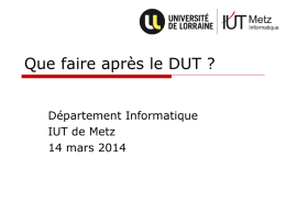 présentation - Département Informatique IUT de Metz