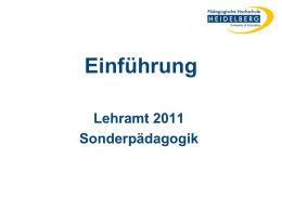 Lehramt 2011 - Pädagogische Hochschule Heidelberg