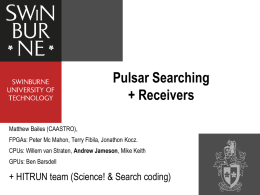 Pulsar and Fast Transient Searching with the Parkes telescope