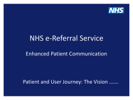 patient journey in a presentation (PowerPoint, 2.4Mb)