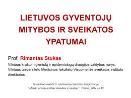 Lietuvos gyventojų mitybos ir sveikatos ypatumai