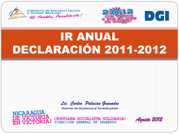 Declaración IR 2012 - Dirección General de Ingresos DGI