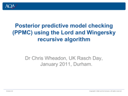 Posterior Predictive Model Checking