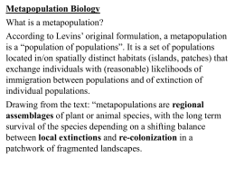 Metapopulation biology