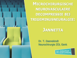 Microchirurgische neurovasculaire decompressie