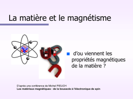 Le moment magnétique (atomique)