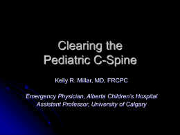 Clearing the Pediatric C-Spine