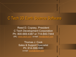 C Tech Earth Science Software - Info