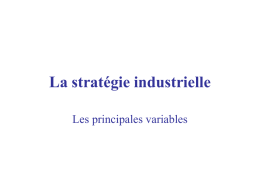la stratégie industrielle - principales variable
