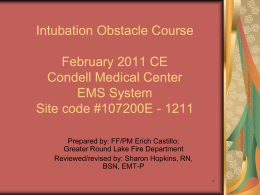 Intubation Obstacle Course