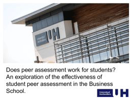 Does peer assessment work for students An exploration