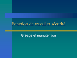 Fonction de travail et s&eacute;curit&eacute;