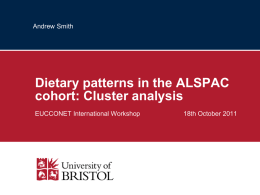 Dietary patterns in the ALSPAC cohort: Cluster analysis