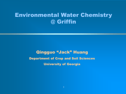Dr. Jack Huang - Department of Crop and Soil Sciences