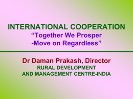 INTERNATIONAL COOPERATION - The Co