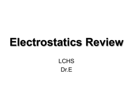 Electrostatics Review