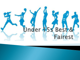 Under 15s Best & Fairest