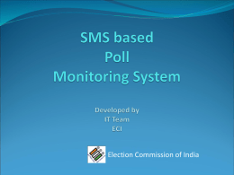 SMS based Poll Day Monitoring - Chief Electoral Officer Jammu