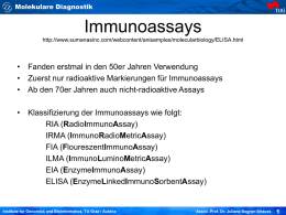 ELISA (Emzyme-linked-immunoSorbent Assay)
