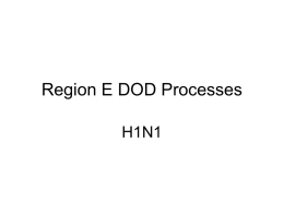 Region E DOD Processes