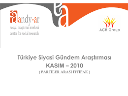 Turkiye Siyasi Gundem Arastirmasi Kasim 2010 (andy