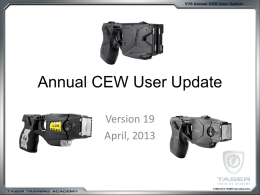 (&ldquo;CEW&rdquo;) User Recertification