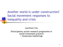Another world is under construction? Social movement responses to