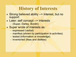 PowerPoint Presentation - What is the Self Directed Search?